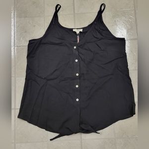 NWT Umgee Black Button Camisole Tank Top Size Small